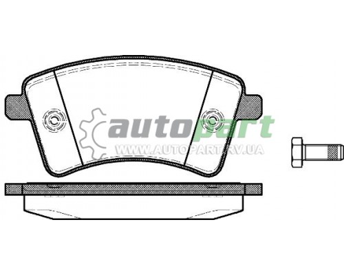 Гальмівні колодки передні (131,2 х 62,1 х 18,6) Renault Kangoo II 2008- REMSA 1351.00