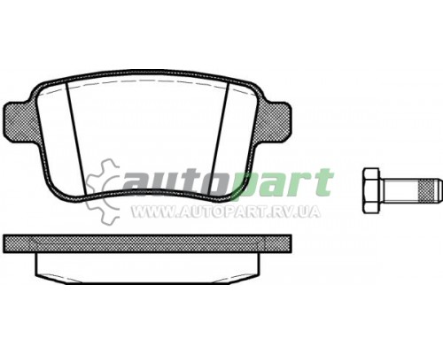 Гальмівні колодки задні Renault Kangoo II 2008- REMSA 1352.00