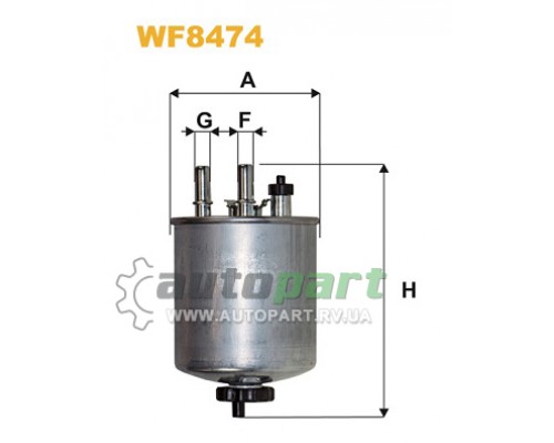 Паливний фільтр Renault Kangoo II 2008- WIX WF8474