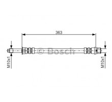 Гальмівний шланг передній / задній (420mm) VW LT 1995-2006 BOSCH 1987476295