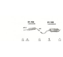 Глушник центр. AUDI,SEAT,SKODA,VW Polmostrow 01.104