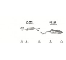 Глушник центр. AUDI,SEAT,SKODA,VW Polmostrow 01.106