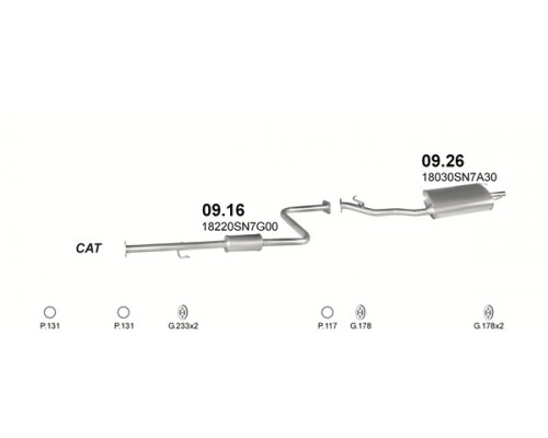 Глушник задн. HONDA ACCORD Polmostrow 09.26