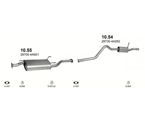 Глушник перед. HYUNDAI H-2002 Polmostrow 10.54