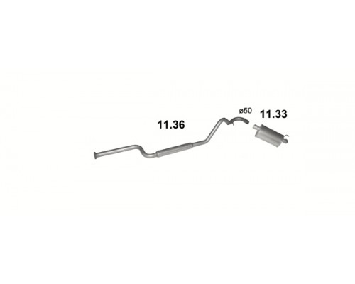 Глушник задн. ВАЗ 2123 Polmostrow 11.33