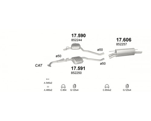 Глушник задн. OPEL OMEGA Polmostrow 17.606