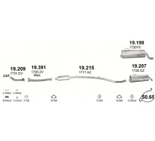 Глушник задн. PEUGEOT 206 Polmostrow 19.198