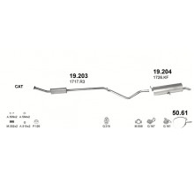 Глушник центр. CITROEN Polmostrow 19.203