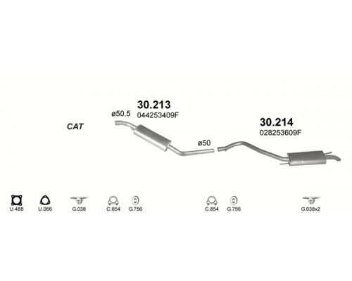 Глушник задн. VW TRANSPORTER T4 Polmostrow 30.214