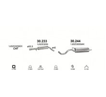 Глушник задн. VW GOLF IV Polmostrow 30.244