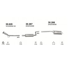 Глушник центр. VW CADDY Polmostrow 30.267